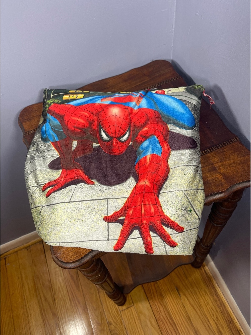 Vintage 2000s Spider-Man Microbead Pillow Marvel Squishy Novelty Bedding Y2K